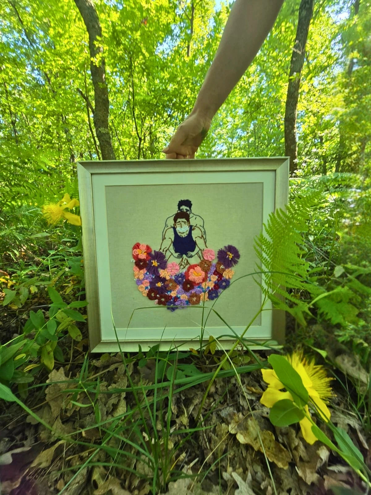 Glow Boys - Handmade Unique Mixed Media Wall Art