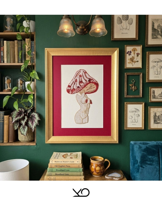 Handmade mixed media textile wall art - Kinky Beads