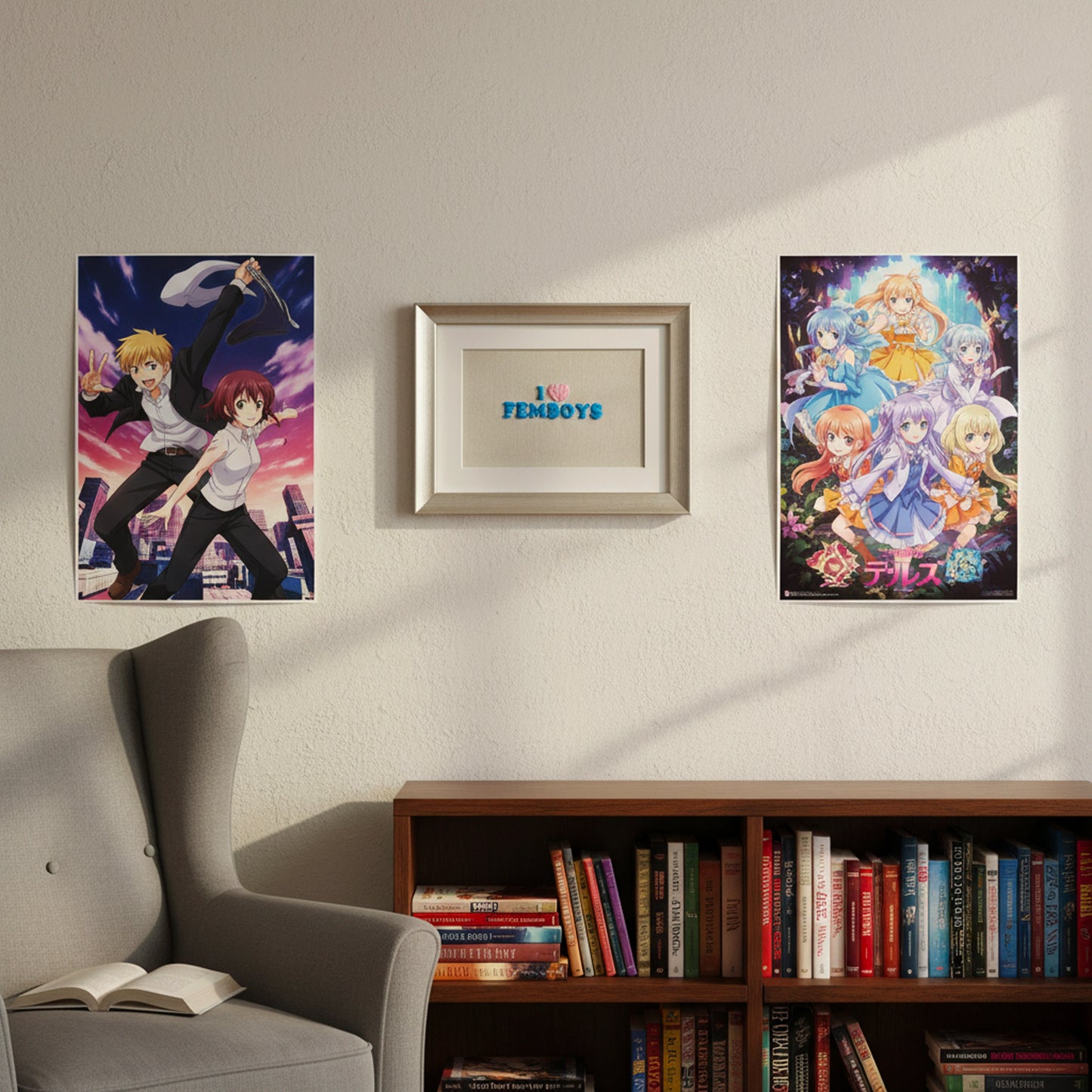 I Love Femboys - Handmade Wall Hanging
