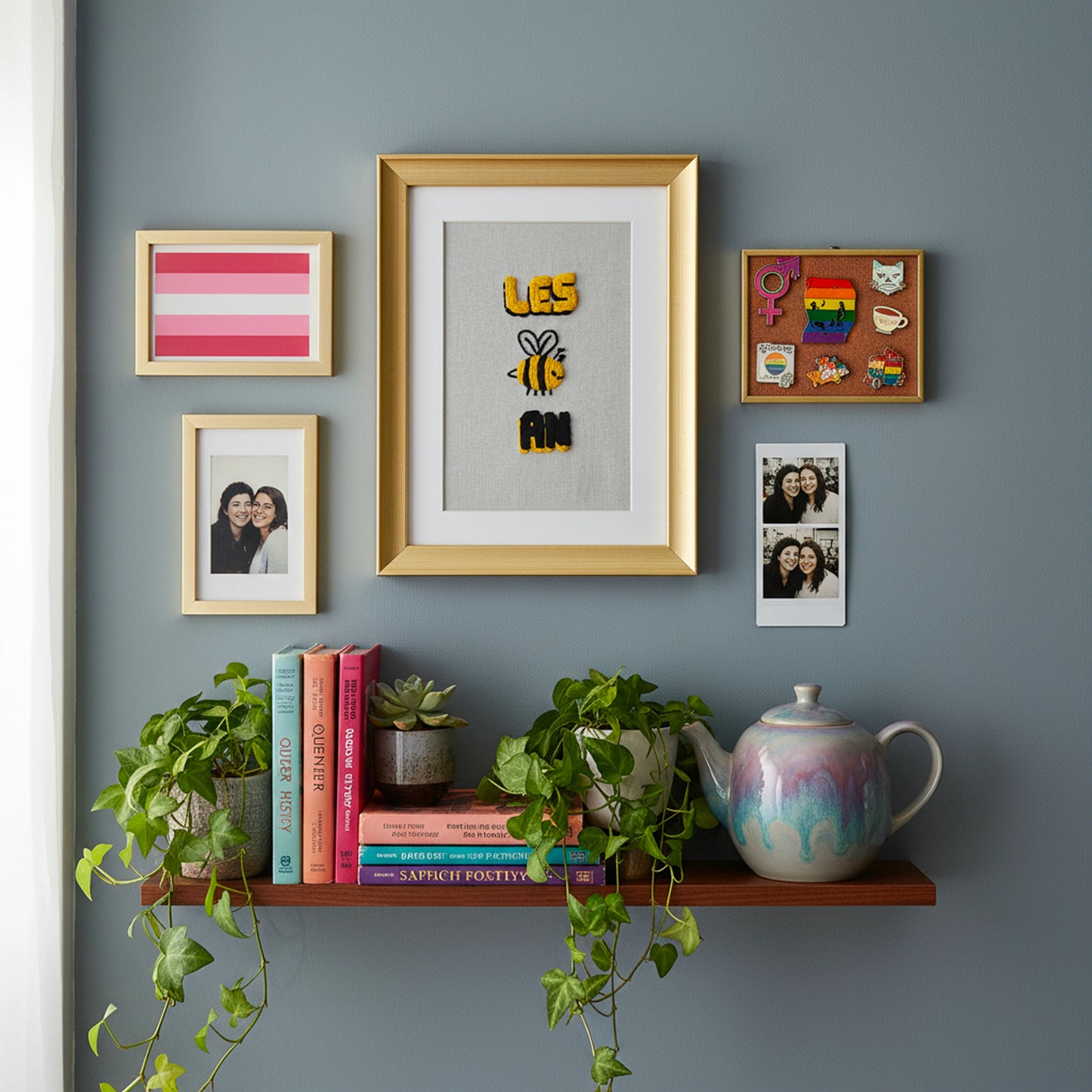 Les-bee-an  - Handmade Mixed Media Wall Hanging