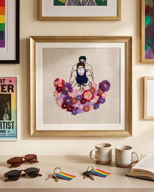 Glow Boys - Handmade Unique Mixed Media Wall Art