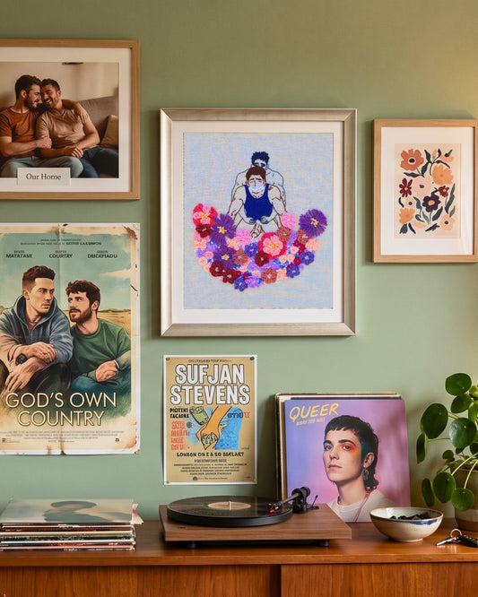 Glow Boys - Handmade Unique Mixed Media Wall Art